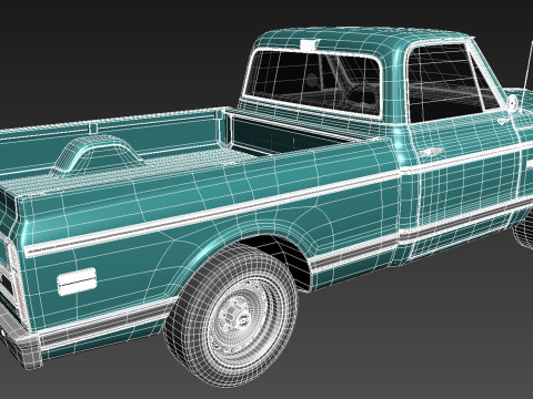 Chevrolet C10 Cheyenne 1972 Modello 3D