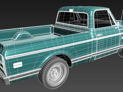 Chevrolet C10 Cheyenne 1972 Modello 3D