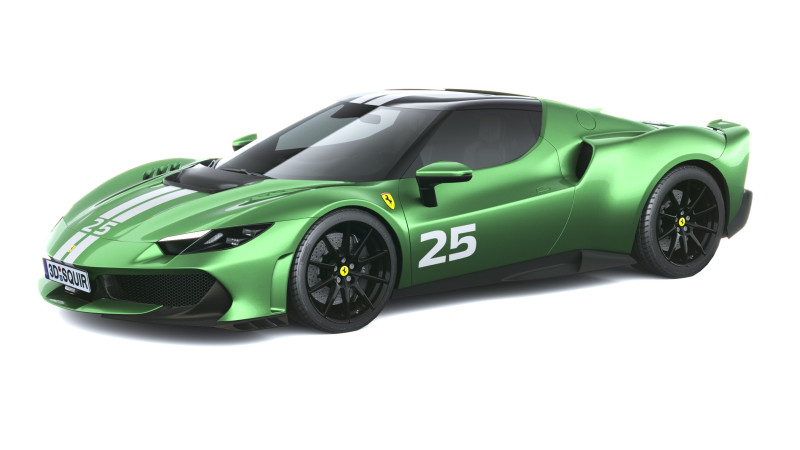 Ferrari 296 Speciale 2026 LowPoly 3D Модель .c4d .max .obj .3ds .fbx .stl .blend 