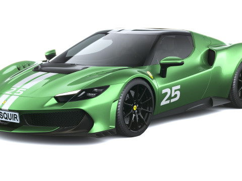 Ferrari 296 Speciale 2026 LowPoly 3D Модель