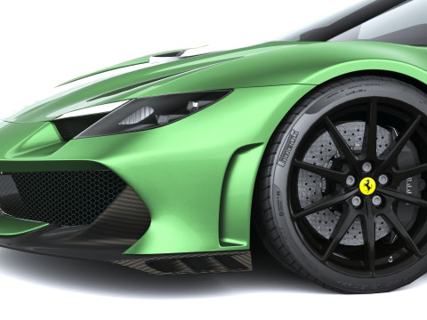 Ferrari 296 Speciale 2026 LowPoly 3D Модель