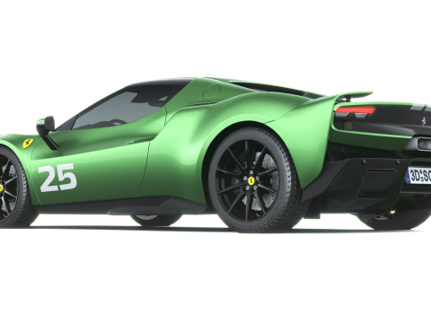 Ferrari 296 Speciale 2026 LowPoly 3D Модель