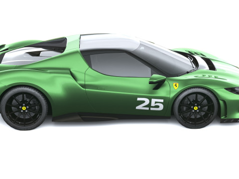 Ferrari 296 Speciale 2026 LowPoly 3D Модель