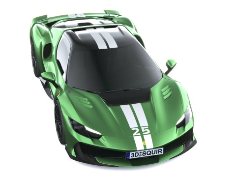 Ferrari 296 Speciale 2026 LowPoly 3D Модель