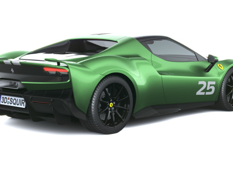 Ferrari 296 Speciale 2026 LowPoly 3D Модель