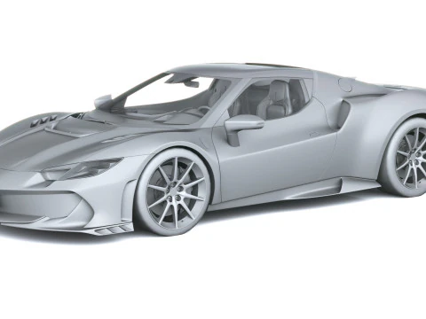 Ferrari 296 Speciale 2026 LowPoly 3D Model