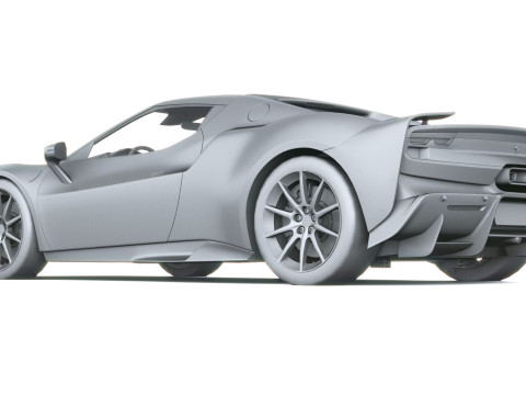 Ferrari 296 Speciale 2026 LowPoly 3D Модель