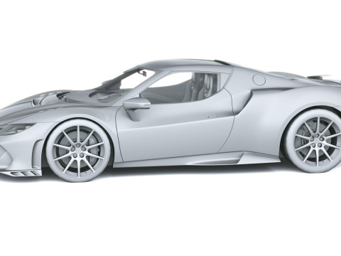 Ferrari 296 Speciale 2026 LowPoly 3D Модель