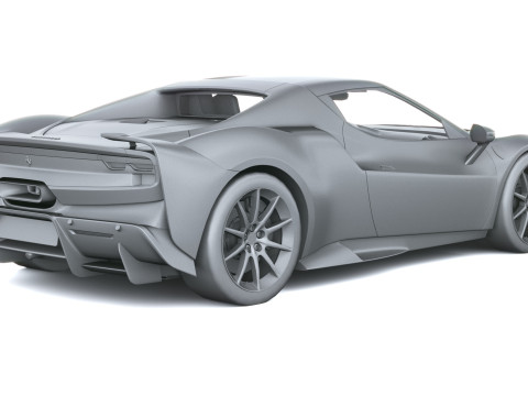 Ferrari 296 Speciale 2026 LowPoly 3D Модель