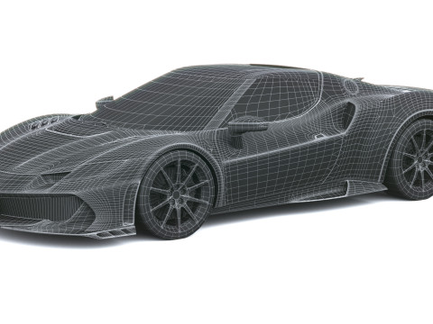 Ferrari 296 Speciale 2026 LowPoly 3D Модель