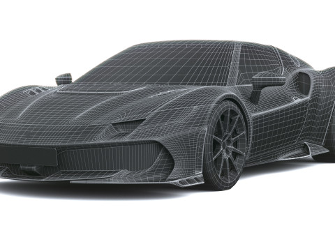 Ferrari 296 Speciale 2026 LowPoly 3D Модель