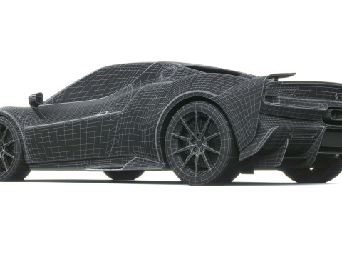 Ferrari 296 Speciale 2026 LowPoly 3D Модель