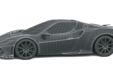 Ferrari 296 Speciale 2026 LowPoly 3D Модель