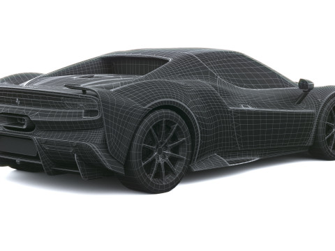 Ferrari 296 Speciale 2026 LowPoly 3D Модель