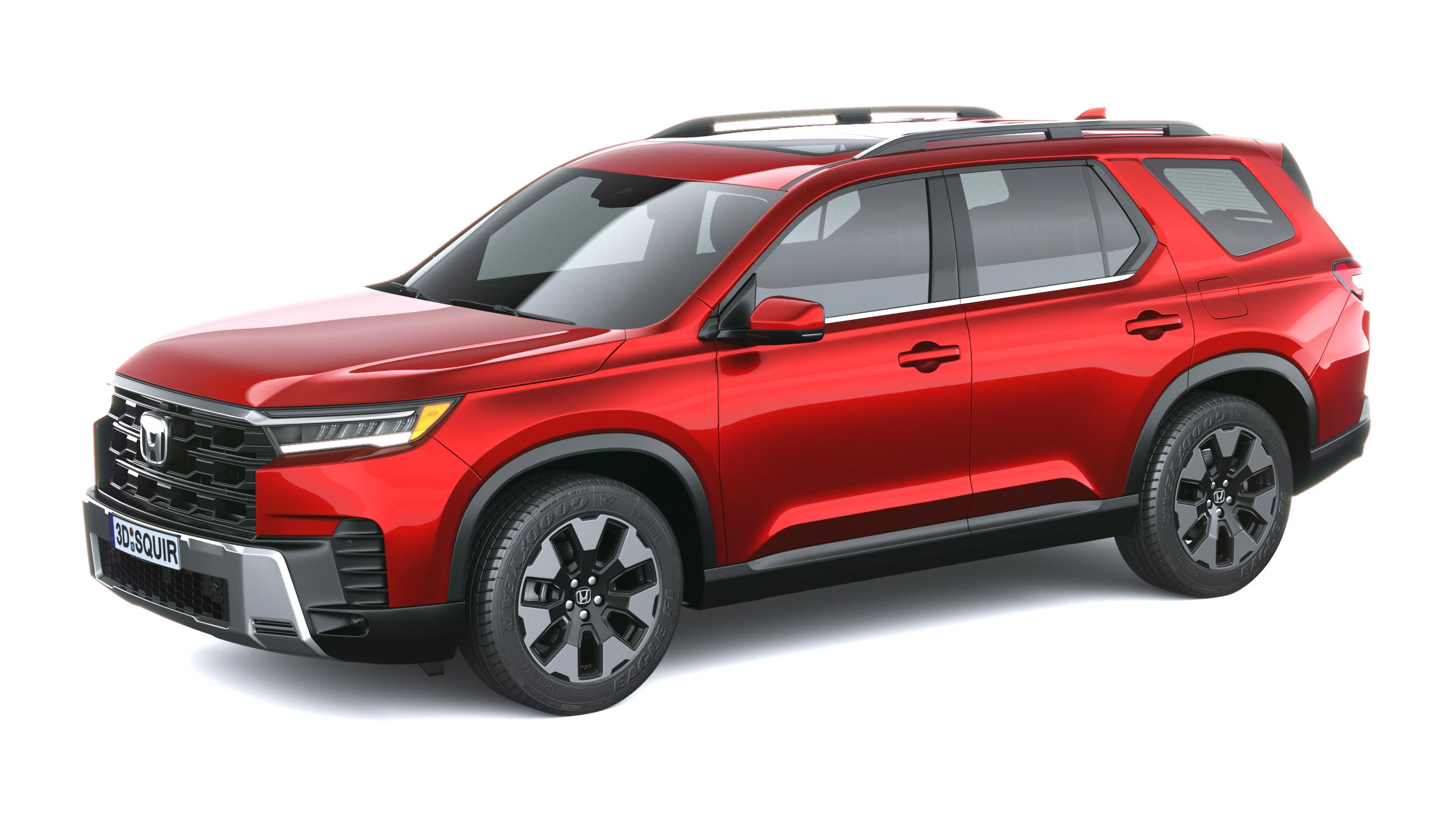 Honda Pilot 2026 3D Model .c4d .max .obj .3ds .fbx .stl .blend 