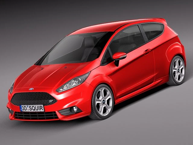 Fiesta 3-door ST 2013 3D Model .c4d .max .obj .3ds .fbx .stl .blend 