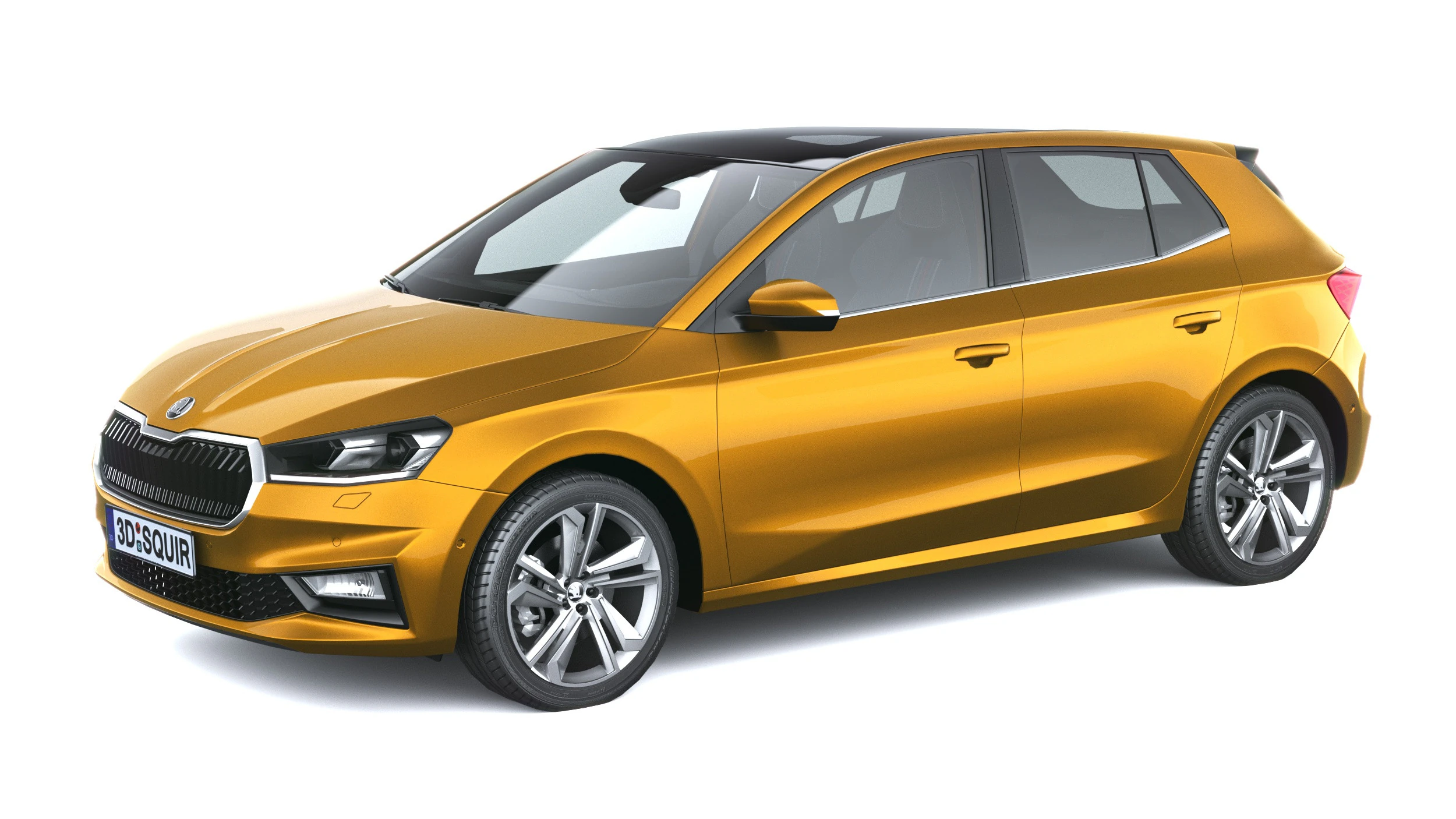 Skoda Fabia 2025 with Interior 3D Model .c4d .max .obj .3ds .fbx .stl .blend 