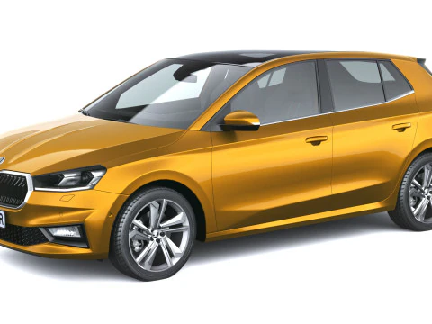 Skoda Fabia 2025 met interieur 3D Model