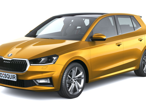 シュコダ ファビア 2025 インテリア付き 3Dモデル