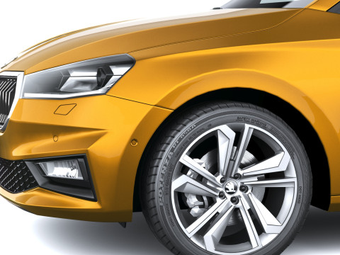 シュコダ ファビア 2025 インテリア付き 3Dモデル