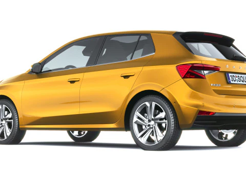 Skoda Fabia 2025 with Interior 3D Model