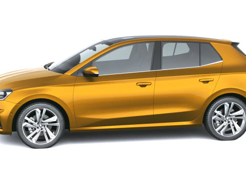 Skoda Fabia 2025 with Interior 3D Model