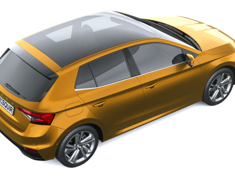 シュコダ ファビア 2025 インテリア付き 3Dモデル