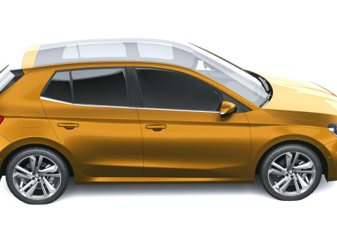 シュコダ ファビア 2025 インテリア付き 3Dモデル