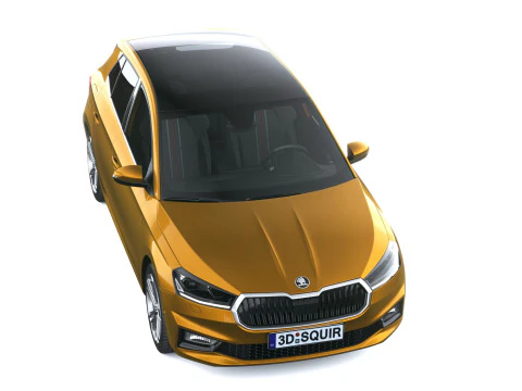 Skoda Fabia 2025 with Interior 3D Model