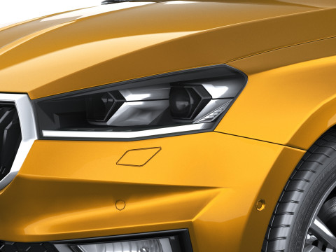 シュコダ ファビア 2025 インテリア付き 3Dモデル