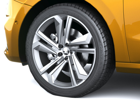 シュコダ ファビア 2025 インテリア付き 3Dモデル