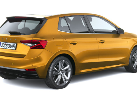 シュコダ ファビア 2025 インテリア付き 3Dモデル