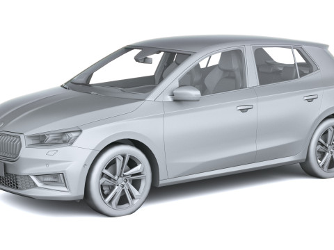 シュコダ ファビア 2025 インテリア付き 3Dモデル