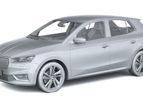 Skoda Fabia 2025 with Interior 3D Model