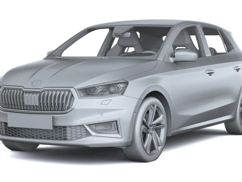 Skoda Fabia 2025 with Interior 3D Model