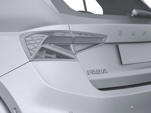 Skoda Fabia 2025 with Interior 3D Model