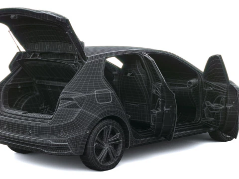 Skoda Fabia 2025 with Interior 3D Model