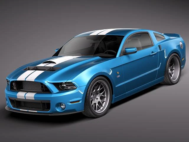 Mustang Caroll Shelby Cobra GT500 Tribute 3D Model .c4d .max .obj .3ds .fbx .stl .blend 