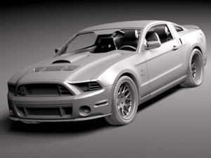 Mustang Caroll Shelby Cobra GT500 Tribute 3D Model