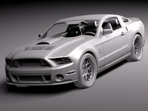 Mustang Caroll Shelby Cobra GT500 Tribute 3D Model