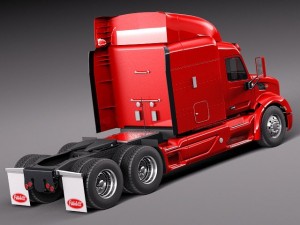 Peterbilt 579 Semi Truck 2012 3D Model