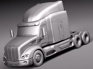 Peterbilt 579 Semi Truck 2012 3D Model