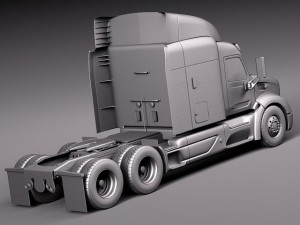 Peterbilt 579 Semi Truck 2012 3D Model
