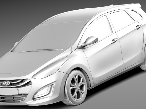 Hyundai I30 Wagon 2013 3D 模型