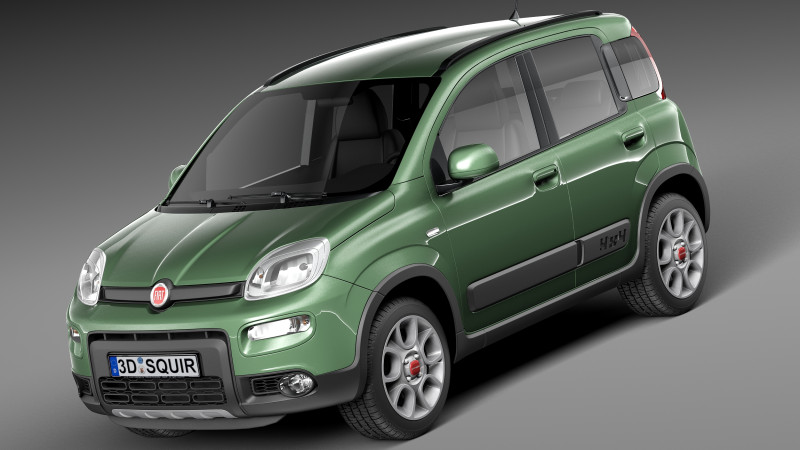 Fiat Panda 4x4 2013 3D Model .c4d .max .obj .3ds .fbx .stl .blend 
