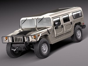 hummer h1 wagon civil 3D Model