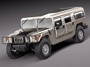 Hummer H1 Wagon Civile Modello 3D