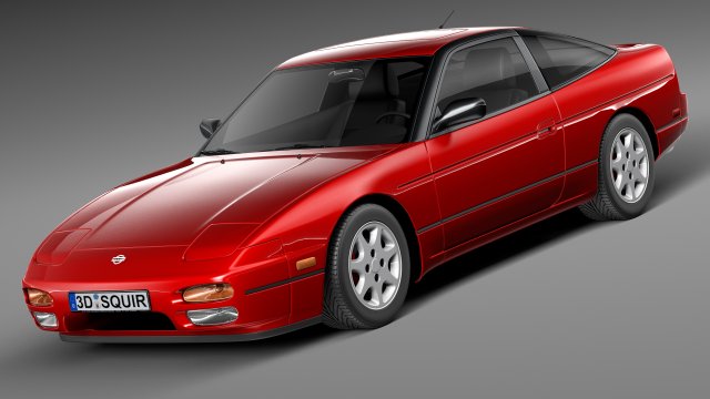 Nissan 240 SX Silvia S13 1989-1994 3D 模型 .c4d .max .obj .3ds .fbx .stl .blend 