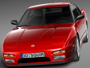 Nissan 240 SX Silvia S13 1989-1994 3D 模型