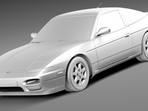 Nissan 240 SX Silvia S13 1989-1994 3D 模型